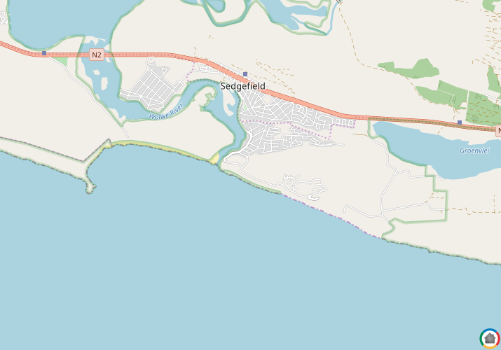 Map location of Myoli Beach